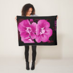 Pink Floral Print Fleece Blanket at Zazzle