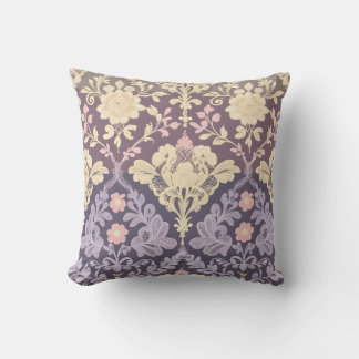 pink floral print throw pillow