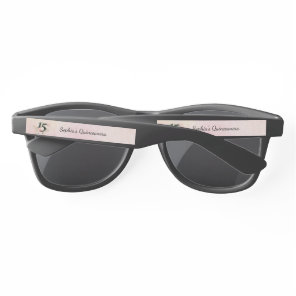 Pink Floral Quinceanera 15th Birthday Party Sunglasses