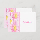 Pink Floral Reception Enclosure Card (Front/Back)