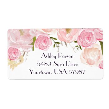Pink Floral Return Address Label by MakinMemoriesonPaper at Zazzle