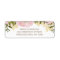 Pink Floral Return Address Labels