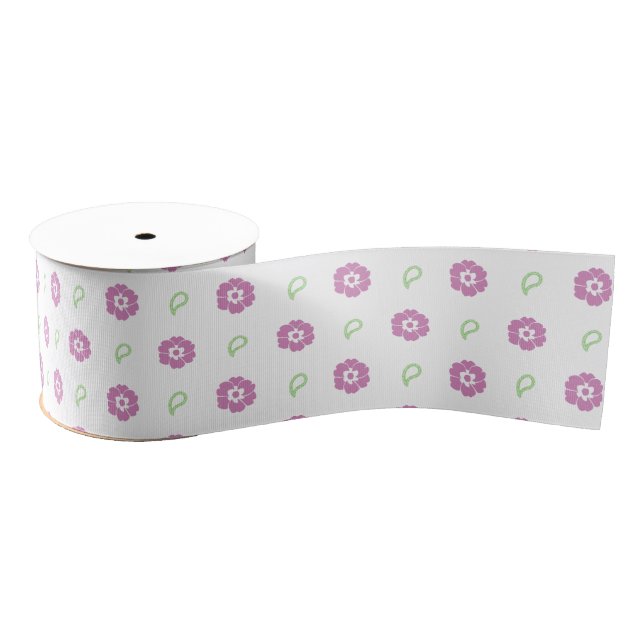Pink Floral Ribbon (Spool)