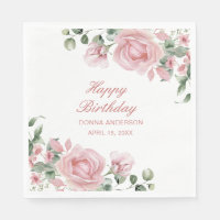 Pink Floral Rose Birthday Party