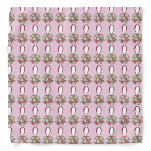 Pink Floral Rose Bouquet Flower Wedding Marriage Bandana