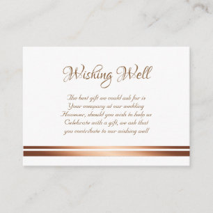Pink Floral Rose Gold Wedding Wishing Well Enclosure Card