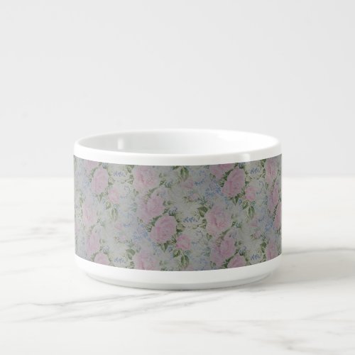 Pink Floral Roses Vintage Bowl