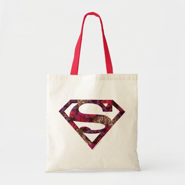 Pink Floral S-Shield Tote Bag (Front)