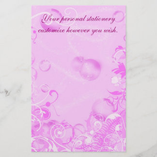Pink Floral satationery, template Stationery
