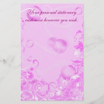 Pink Floral Satationery  Template Stationery by DesignsbyLisa at Zazzle