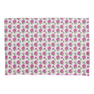 Pink Floral Seamless Pattern Elegant Watercolor Pillow Case