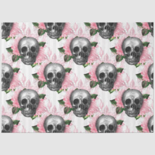 Pink Floral Skull Series Design 6 Tissue Paper