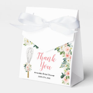 Pink Floral Soon to be Whisked Away Bridal Shower Favor Boxes