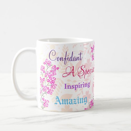 Pink Floral Special Sister Thoughtful Heartfelt Coffee Mug