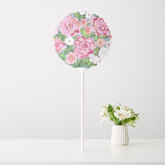 Pink Floral Spring Blooms Balloon (In SItu)