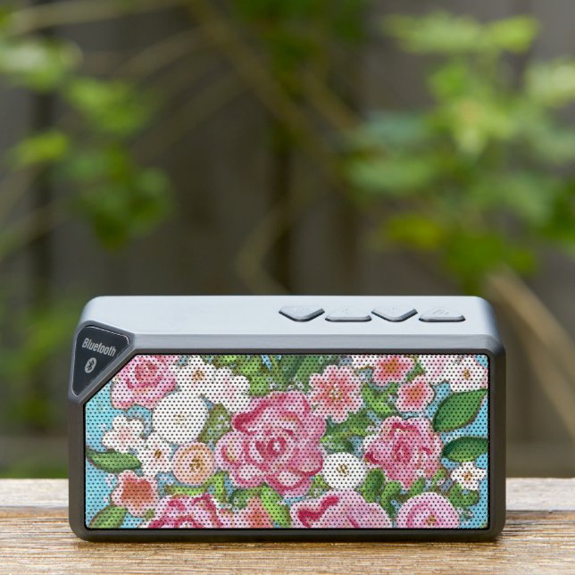 Pink Floral Spring Blooms Bluetooth Speaker (Insitu(Outdoor))