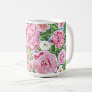 Pink Floral Spring Blooms Coffee Mug
