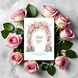 Pink Floral Spring Wedding Arch