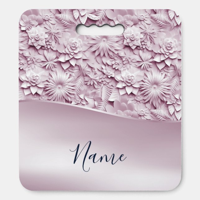 Pink Floral Stadium Seat Cushion (Front Vertical)