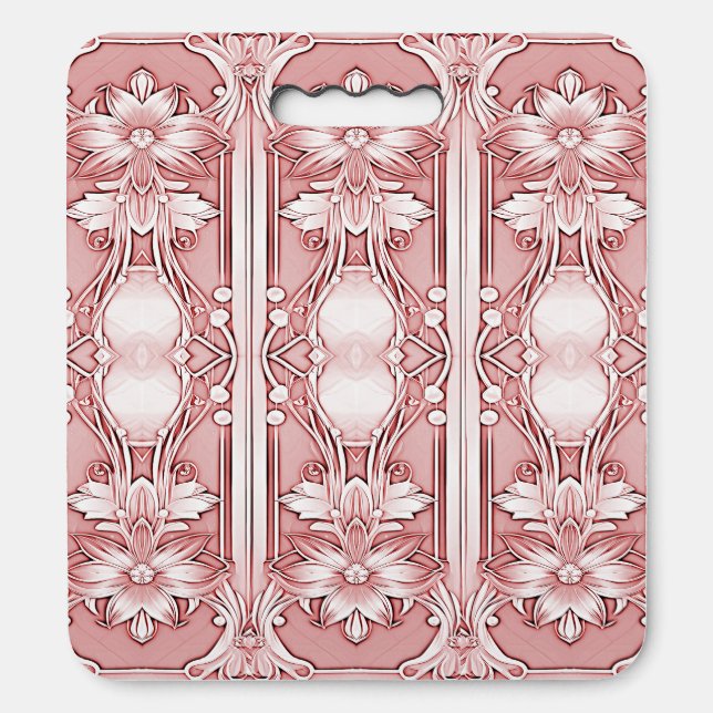 Pink Floral Stadium Seat Cushion (Front Vertical)