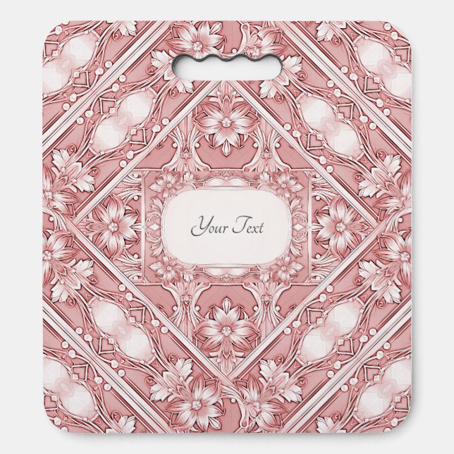 Pink Floral Stadium Seat Cushion (Front Vertical)