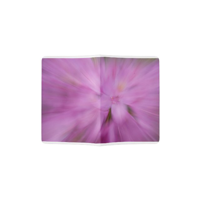Pink floral starburst passport holder (Opened)