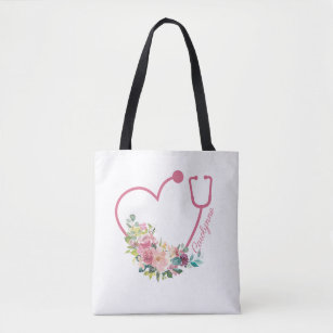 Monogrammed Stethoscope Tote Bag