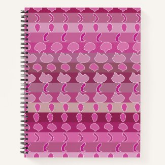 Pink Floral Stripe Pattern 