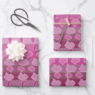 Pink Floral Stripe Pattern 