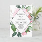 Pink Floral | Surprise Party Invitation (Standing Front)
