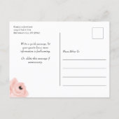 Pink Floral Surprise Save The Date 50th Birthday Invitation Postcard (Back)