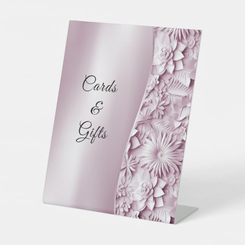 Pink Floral Tabletop Signs