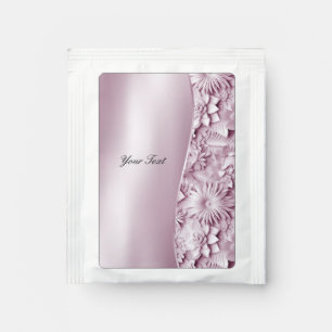 Pink Floral Tea Bag Drink Mix