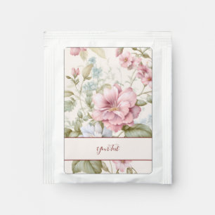 Pink Floral Tea Bag Drink Mix