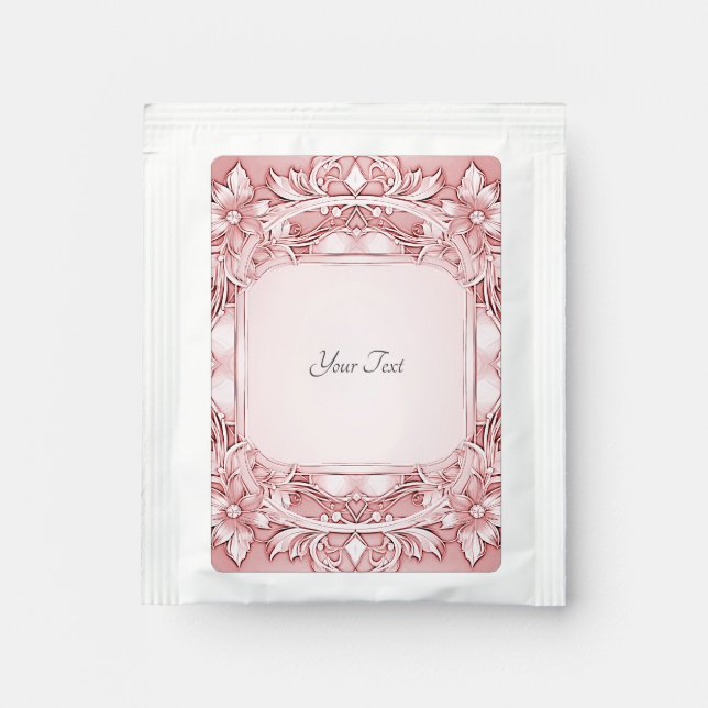 Pink Floral Tea Bag Drink Mix (Front)