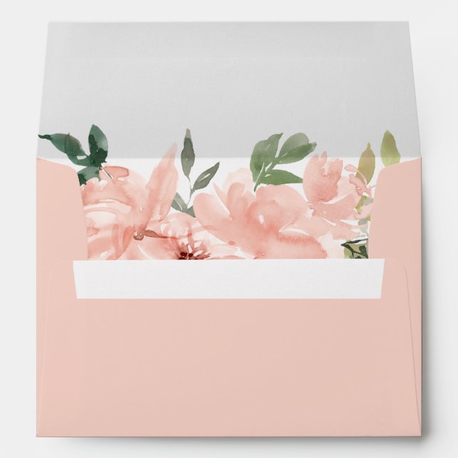 Pink Floral Tea Party Birthday Envelope (Back (Bottom))