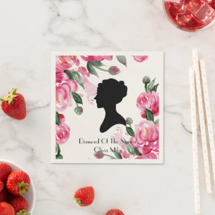 Pink floral tea party bridal Shower Napkins