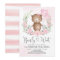 Pink Floral Teddy Bear Balloons Girl Baby Shower