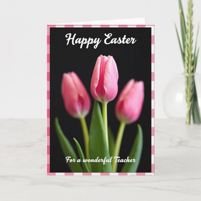 Pink Floral Thank You Card (Front)