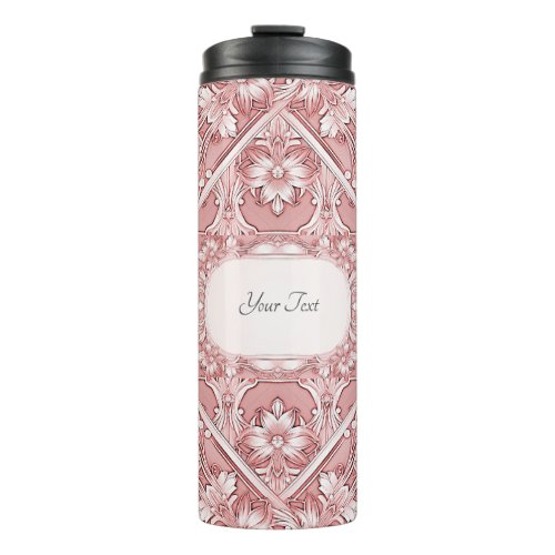 Pink Floral Thermal Tumbler