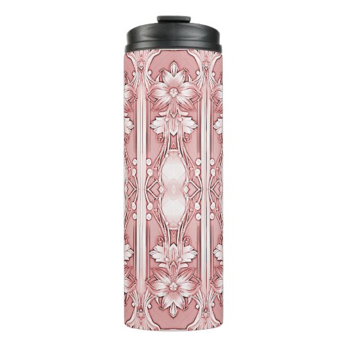 Pink Floral Thermal Tumbler