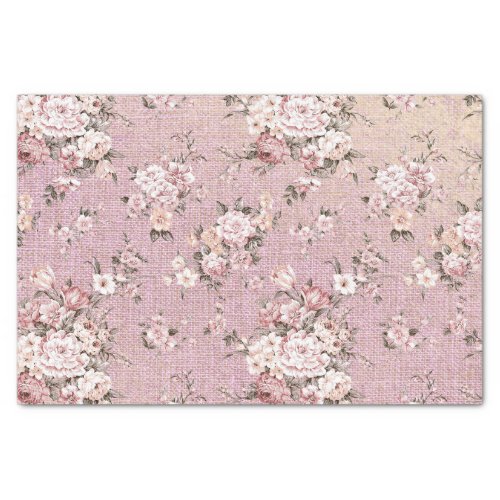 Pink Floral Tissue Paper