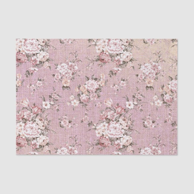 Pink Floral Tissue Paper (Front)