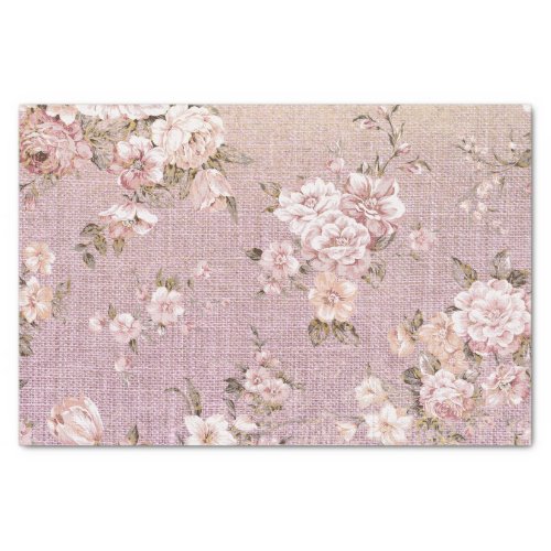 Pink Floral Tissue Paper