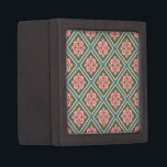 Pink Floral Trellis Vintage Flower Pattern Jewelry Box<br><div class="desc">This pretty floral trellis pattern is made in shades of pink, green and teal and is inspired by vintage Victorian stained glass designs. The interlocking lattice design forms diamond shapes with cute pink flowers in the middle of each. This seamless pattern is perfect for anyone looking for a sweet, antique...</div>
