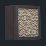 Pink Floral Trellis Vintage Flower Pattern Jewelry Box<br><div class="desc">This pretty floral trellis pattern is made in shades of pink, green and teal and is inspired by vintage Victorian stained glass designs. The interlocking lattice design forms diamond shapes with cute pink flowers in the middle of each. This seamless pattern is perfect for anyone looking for a sweet, antique...</div>