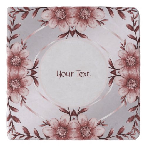 Pink Floral Trivet