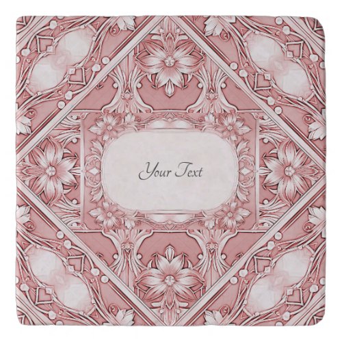 Pink Floral Trivet