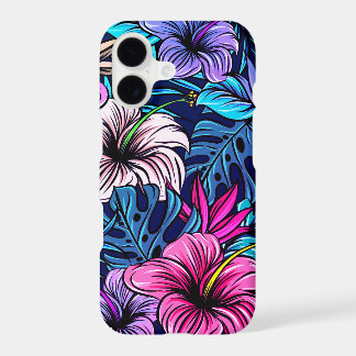 Pink Floral Tropical Hibiscus Flower iPhone 17 Case