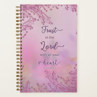 Pink Floral Trust in the Lord Prayer Journal